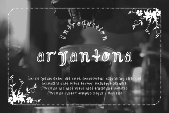 Aryantona: A Display Font with Handcrafted Digital Soul
