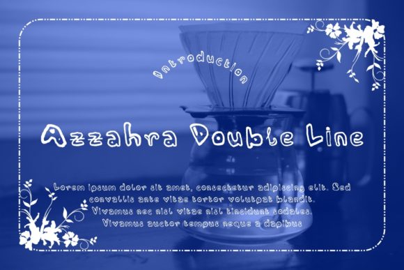 Azzahra Double Line: A Quirky Display Typeface for Editorial Design