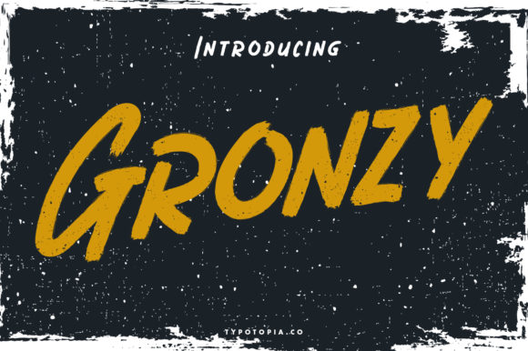 Gronzy: A Bold Display Font for Editorial Designers