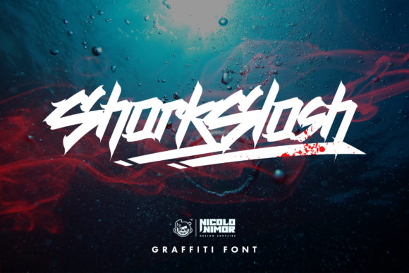 Sharklash: A Graffiti Display Font for Bold Branding